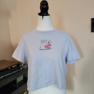 Levis | Jodie Cropped Baby Tee Size Large In Lilac